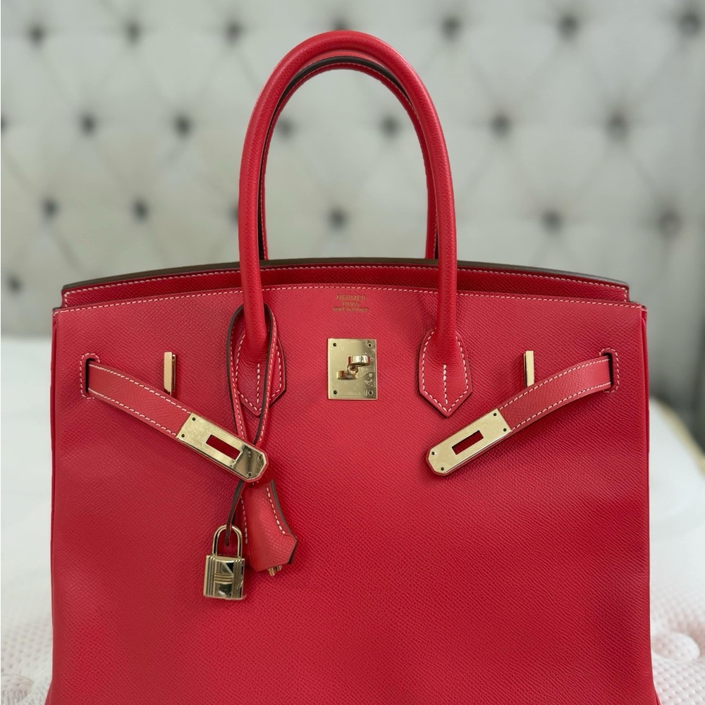 Elegant Red Leather Handbag